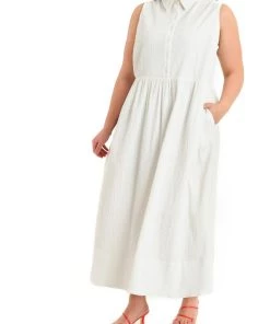 Maggy London Plus Womens Textured Sleeveless Shirtdress