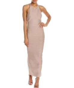 women Hervé Léger Halter Gown