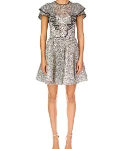 ML Monique Lhuillier Womens Daytime Short Mini Dress