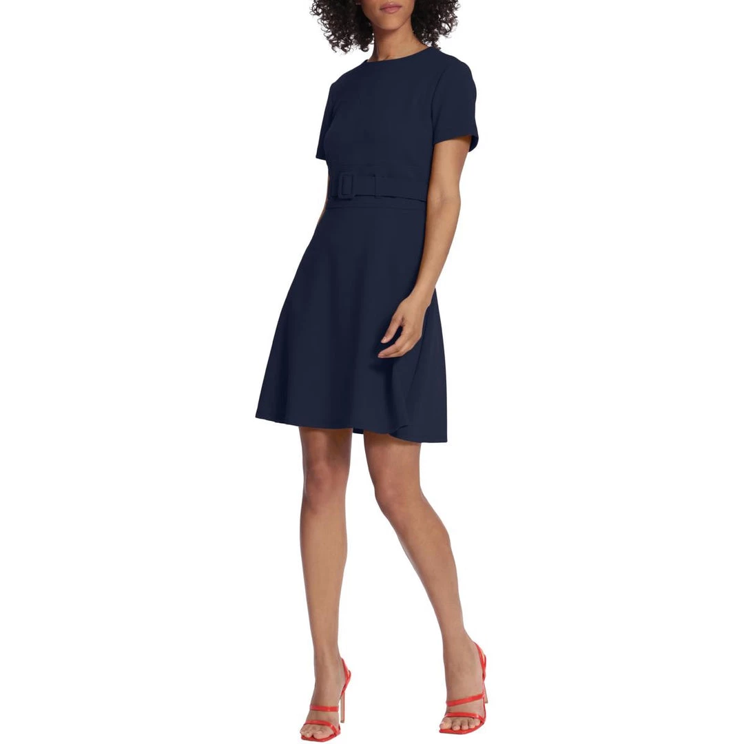 Maggy London Womens Short Sleeve Knee Length Shift Dress - Image 2