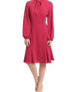 Maggy London women Fit And Flare Dress in Persian Red