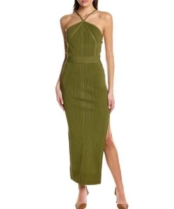 women Hervé Léger Variegated Rib Maxi Dress