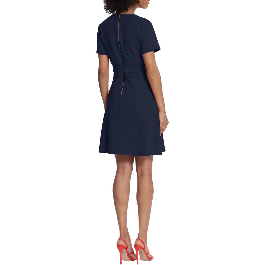 Maggy London Womens Short Sleeve Knee Length Shift Dress - Image 3