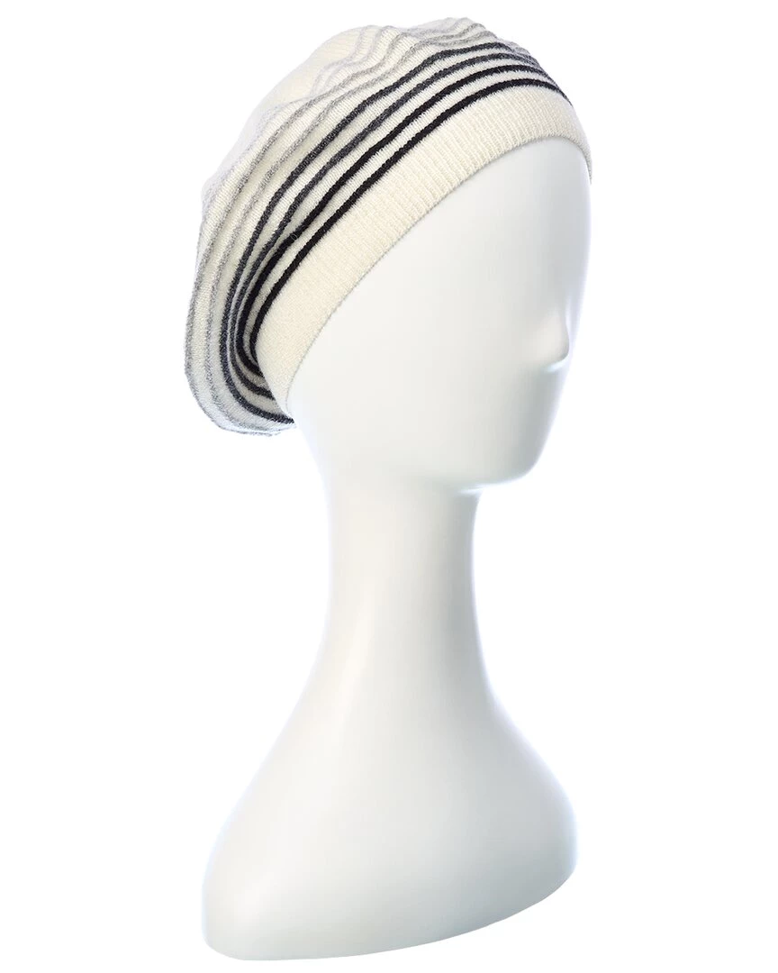women Qi Cashmere Striped Cashmere Beret