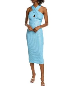 women ML Monique Lhuillier Knit Midi Dress