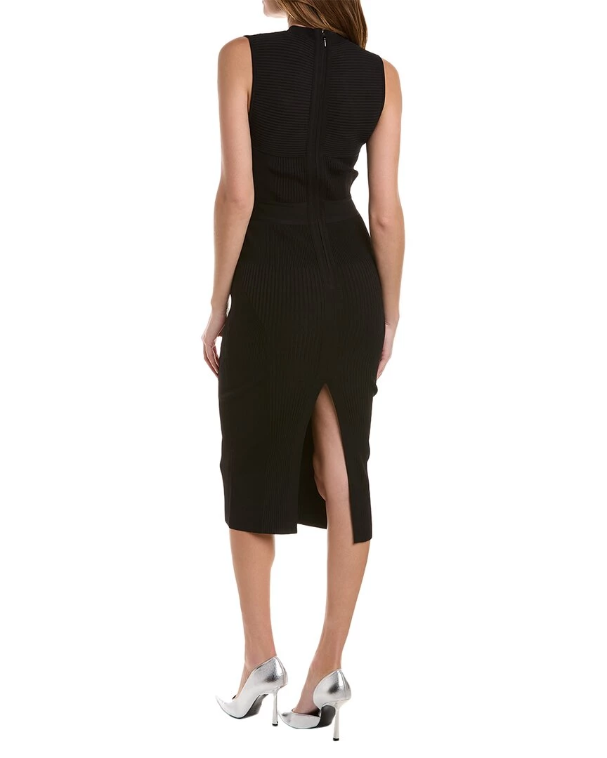 women Hervé Léger Mixed Rib Midi Dress - Image 2