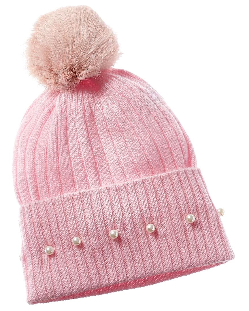 women Qi Cashmere Pearl Trim Cashmere Beanie