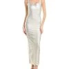 Hervé Léger women Herve Leger Sweetheart Banded Foil Gown