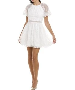women ML Monique Lhuillier Lace A-Line Dress