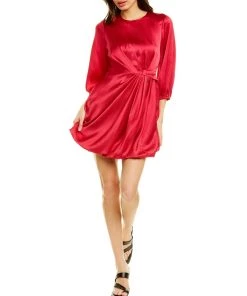 women ML Monique Lhuillier Satin Mini Dress