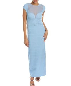 Hervé Léger women Herve Leger Sheer Bustier Cropped Gown