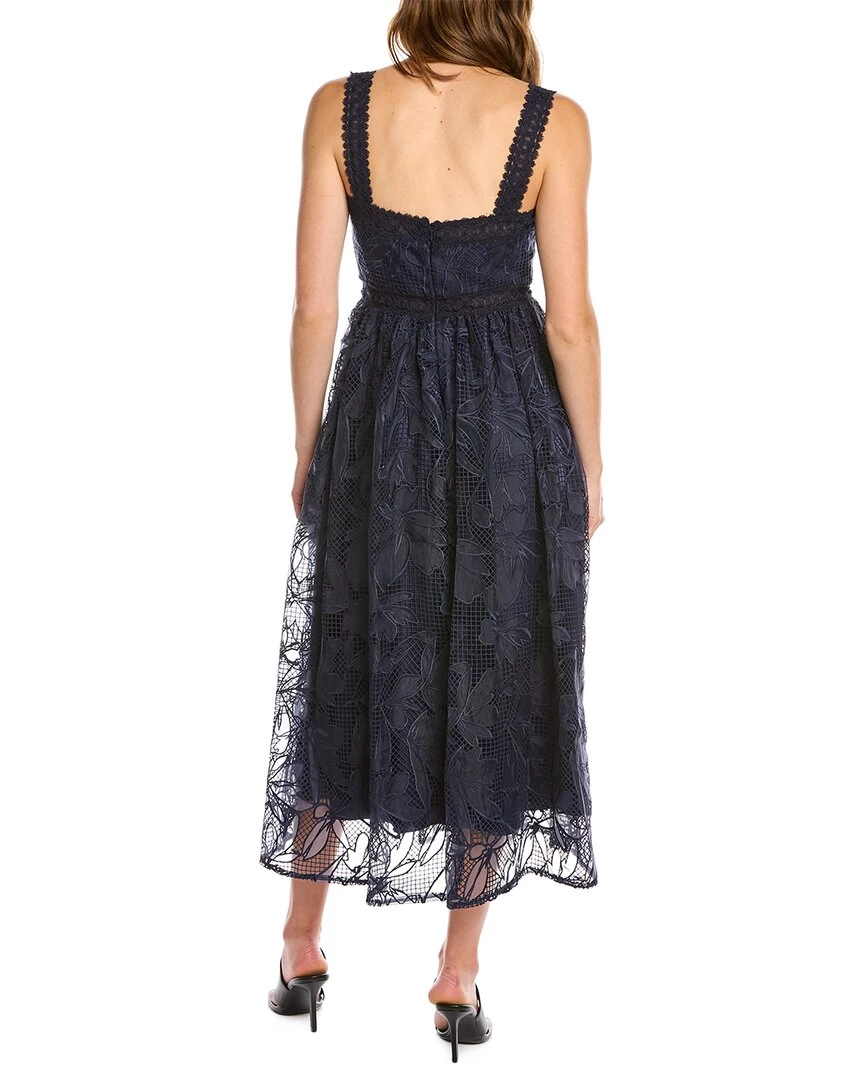 women ML Monique Lhuillier Lace Midi Dress - Image 2