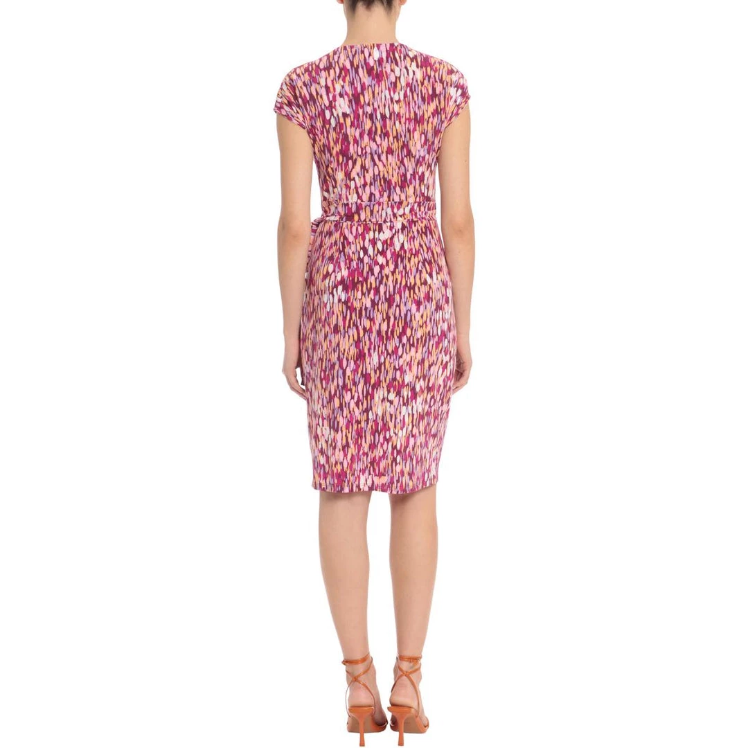 Maggy London Womens Cap Sleeve Knee-Length Wrap Dress - Image 2