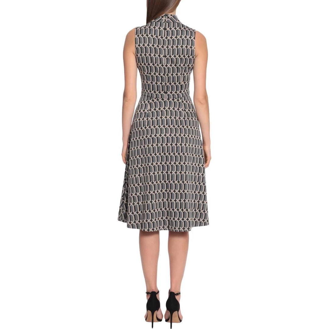 Maggy London Womens Knit Mid Calf Fit & Flare Dress - Image 3