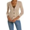 women Qi Cashmere Puff Sleeve Cashmere Cardigan