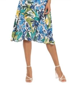 Maggy London women Julienna Dress in Blue Multi