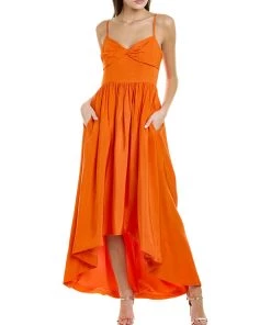 women ML Monique Lhuillier Faille Midi Dress