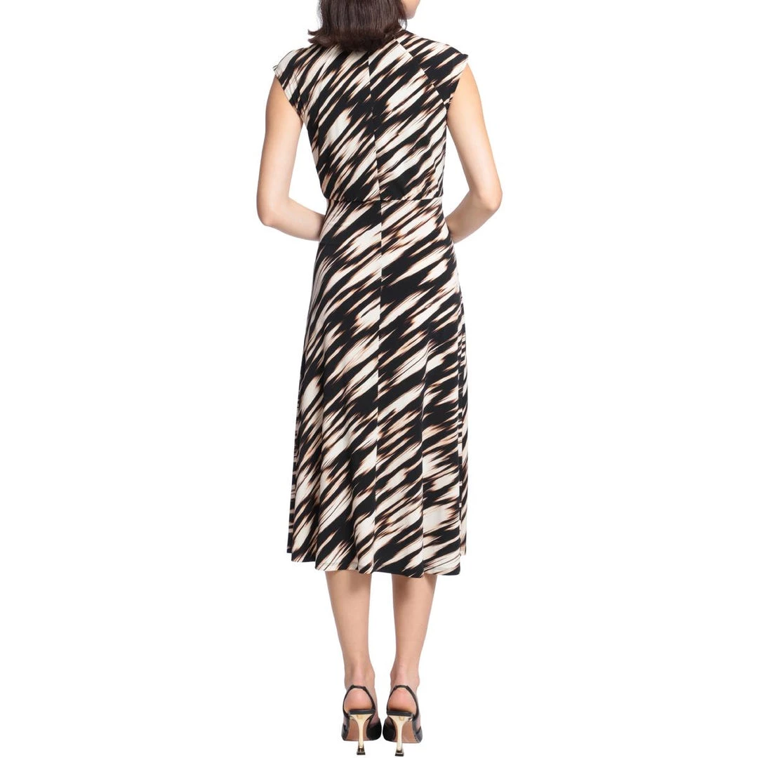 Maggy London Womens Printed Mid Calf Shift Dress - Image 3