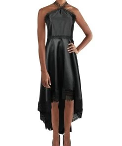 ML Monique Lhuillier Mikado Womens Sleeveless Hi-Low Evening Dress