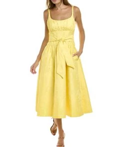 women ML Monique Lhuillier Jacquard Midi Dress