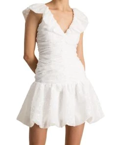 ML Monique Lhuillier Womens Floral Mini Cocktail and Party Dress