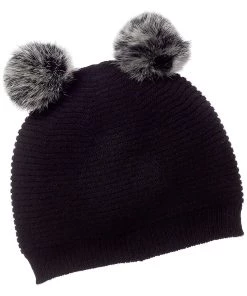 women Qi Cashmere Double Pom Beanie