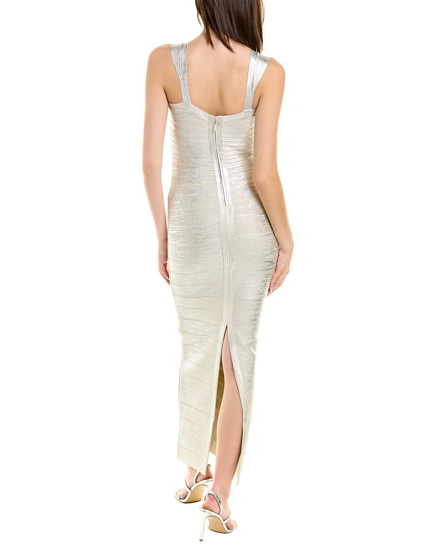 Hervé Léger women Herve Leger Sweetheart Banded Foil Gown - Image 2