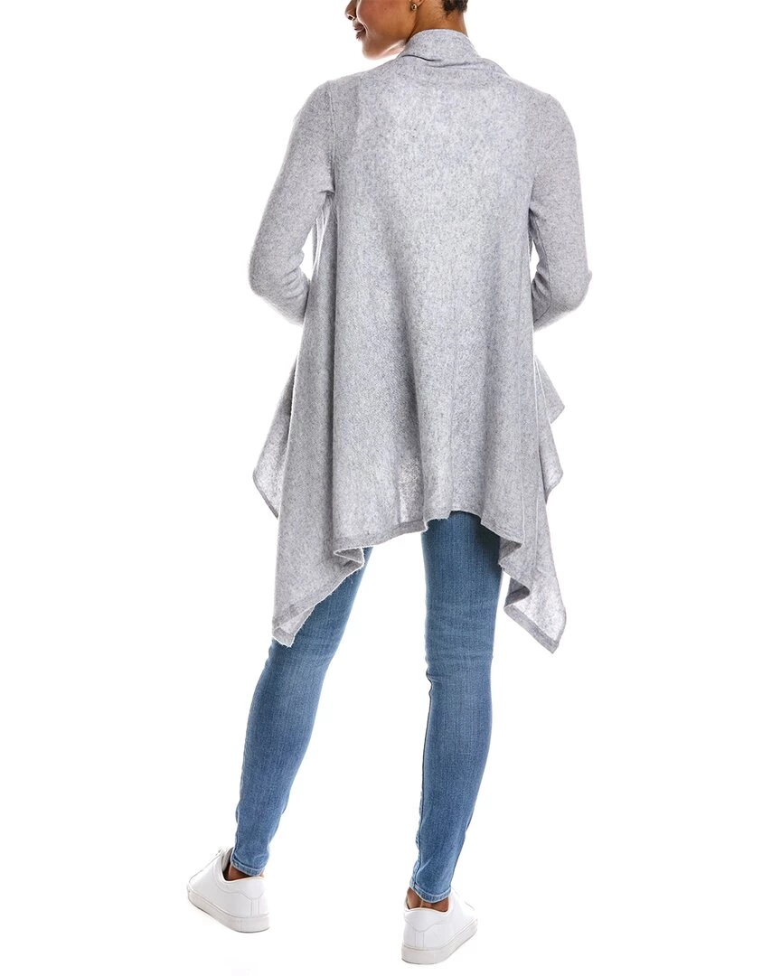 women Qi Cashmere Jersey Waterfall Wool & Cashmere-Blend Cardigan - Image 2